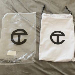 Telfar small dust bag and branded plastic bag